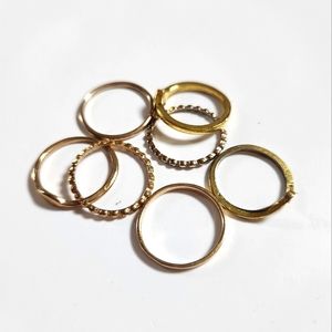 Gold Tone Rings Set